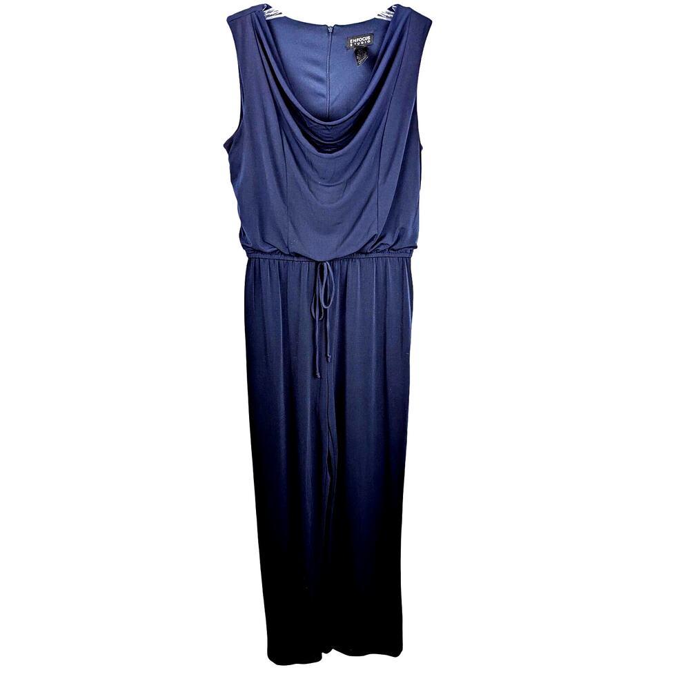 Enfocus studio Jumpsuit sz 12 Navy Bust40" waist 28"Y2K/90s VGC